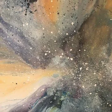 Abstract panorama Elements of space and galaxy Stock Photos