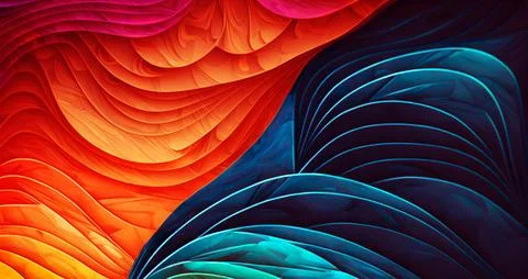 Abstract panorama layers background for art design Stock Illustration