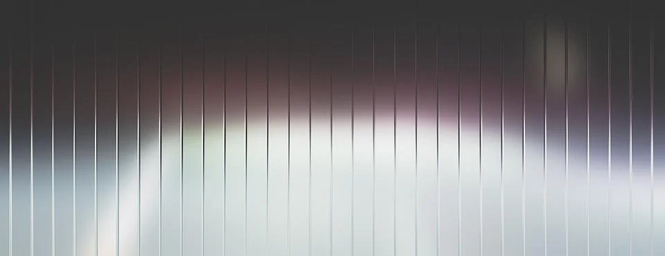 Abstract panoramic background with vertical corrugated glass texture. Blurr.. Illustrazione stock