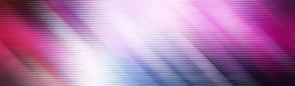 Abstract panoramic neon background with horizontal glowing lines, pink purple 스톡 일러스트