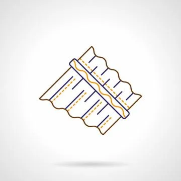 Abstract panpipes flat line vector icon Stock Illustration