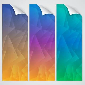 Abstract paper banner set Stock Illustration