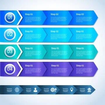 Abstract paper business infographics elements Stock Illustration