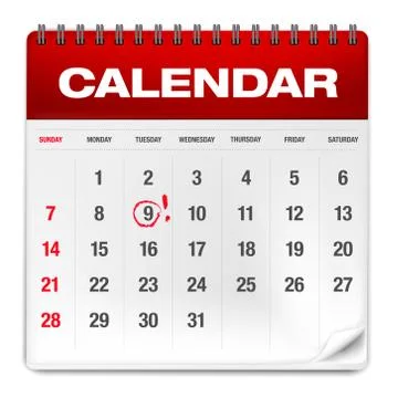 Abstract paper calendar Stock Illustration