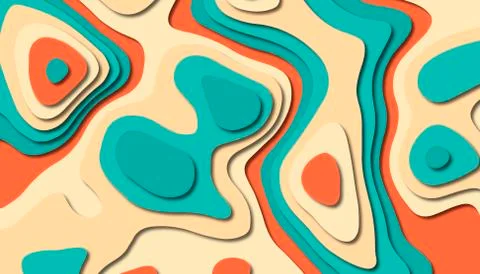Abstract paper carve template background,for book cover. Stock Illustration