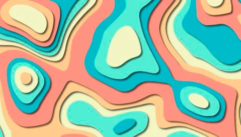 Abstract paper carve template background,for book cover. Illustrazione stock