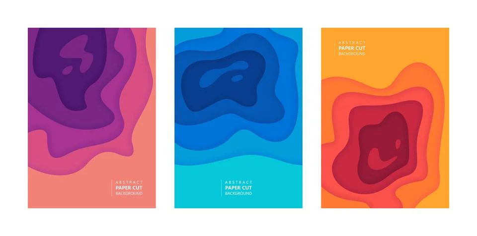 Abstract paper cut background Stock Illustration