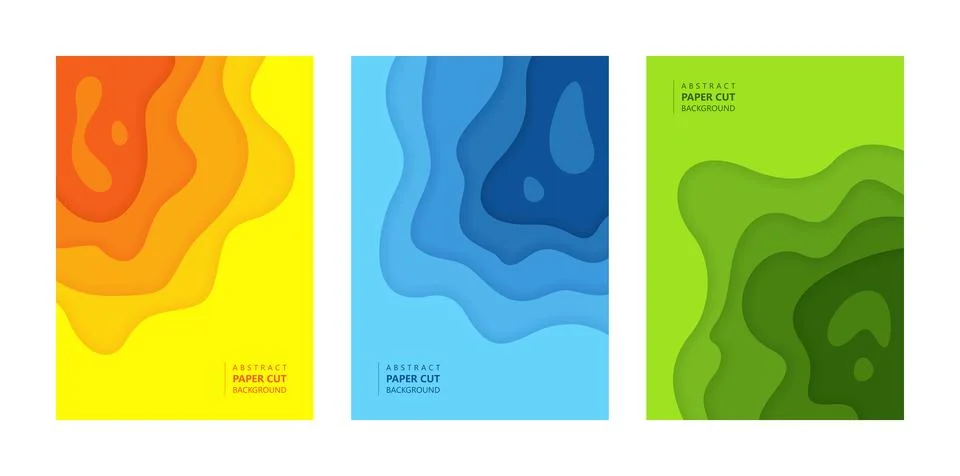 Abstract paper cut background Stock Illustration