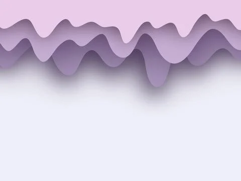 Abstract paper cut background. Simple minimalistic layered design with place for Stock Illustration