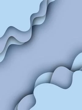 Abstract paper cut background. Simple minimalistic layered design with place for Stock Illustration