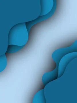 Abstract paper cut background. Simple minimalistic layered design with place for Stock Illustration