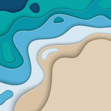 Abstract Paper Cut Background Template with Place for your text. Vector Illus Stock Illustration