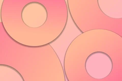 Abstract Paper Cut Circular Pattern Background Illustrazione stock
