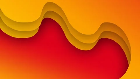 Abstract Paper Cut Out Background with Orange and Red Wavy Layers. Stock Footage 344129792