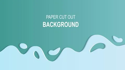 Abstract paper cut out background for design in light colors 스톡 일러스트