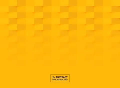 Abstract paper cut pattern design in vivid yellow color background. 스톡 일러스트