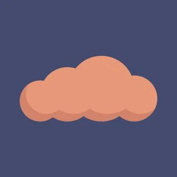 Abstract paper cut red cloud on dark background. Stock Illustration