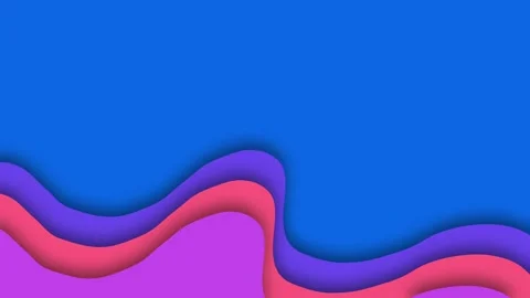 Abstract Paper Cut Waves Background with Blue and Purple Layers. Stock Footage 344127547
