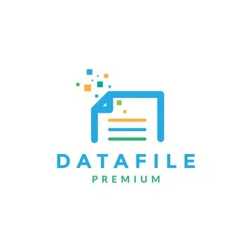 Abstract paper doc data tech logo symbol icon vector graphic design illustr.. Stock Illustration