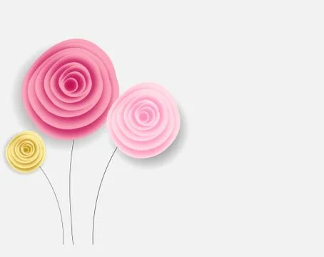 Abstract Paper  Flower Background.  Illustration Stock Illustration