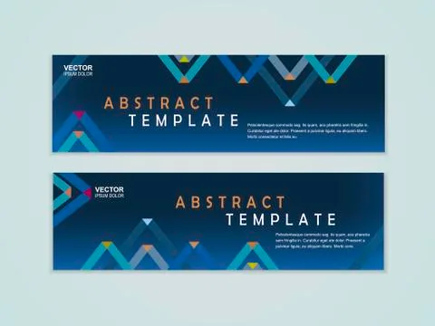 Abstract paper folded pattern background for banners set Illustrazione stock