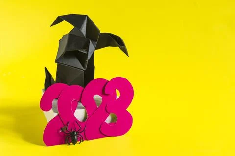 Abstract paper ghost background and the numbers 2023. Stock Photos