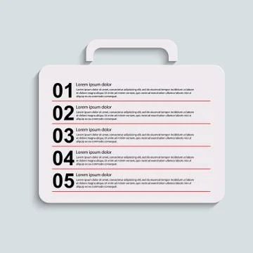 Abstract paper infographic Stock Illustration