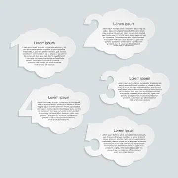 Abstract paper infographic Stock Illustration