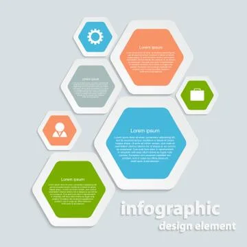 Abstract paper infographic Stock Illustration