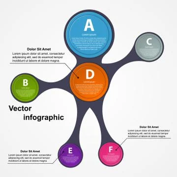 Abstract paper infographic Stock Illustration