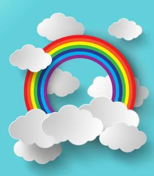 Abstract paper rainbow. Vector illustration. Stock Illustration