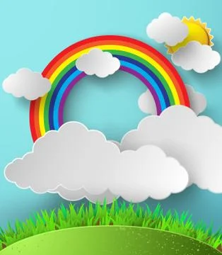 Abstract paper rainbow. Vector illustration. Stock Illustration