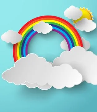 Abstract paper rainbow. Vector illustration. Stock Illustration