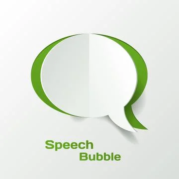 Abstract Paper Speech Bubble Stock Illustration