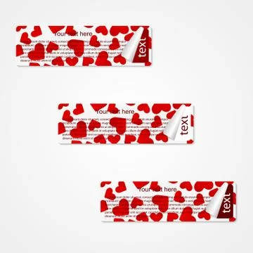 Abstract paper sticker. Vector illustration. Illustrazione stock