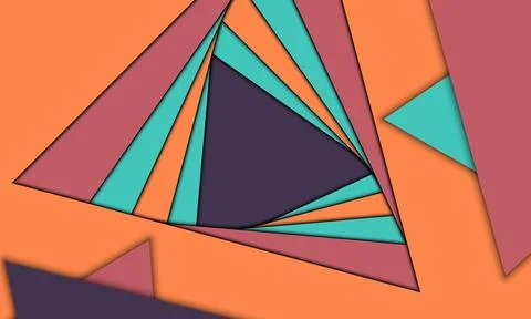 Abstract papercut style overlapping layer background. Stock Illustration