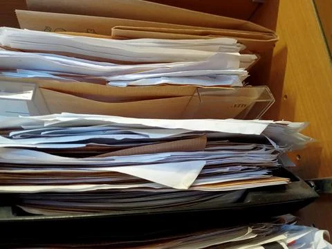Abstract papers and stack of papers 스톡 사진