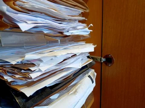 Abstract papers and stack of papers Foto stock