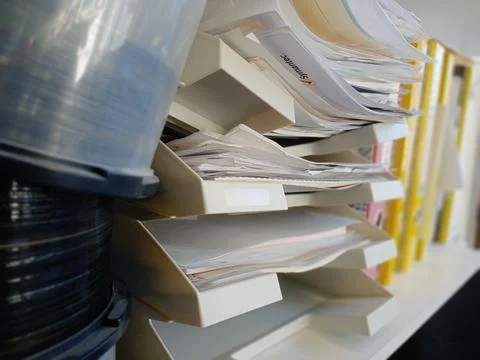 Abstract papers and stack of papers Foto stock