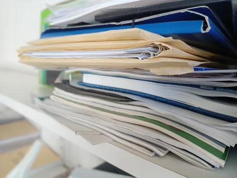 Abstract papers and stack of papers 스톡 사진