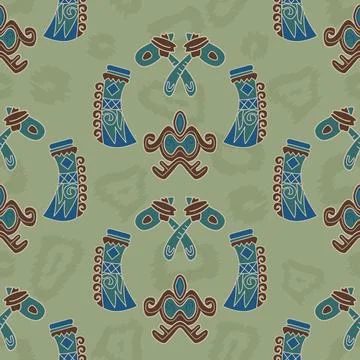 Abstract papua ornament batik pattern Stock Illustration