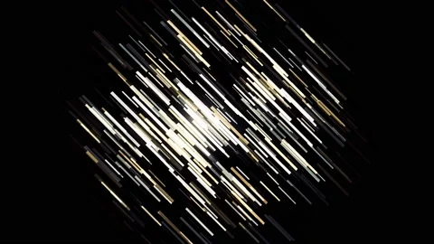 Abstract parallel short lines moving randomly on black background, seamless loop Stock Footage 145204649