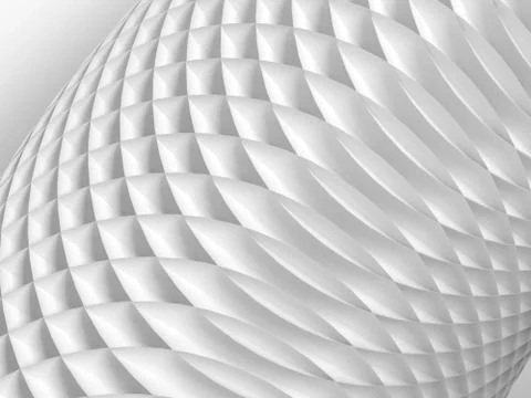 Abstract parametric background with bent structure made of white circles Stock Illustration