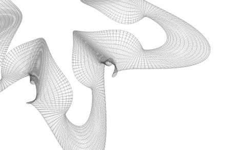 Abstract parametric black wire-frame mesh Stockillustratie