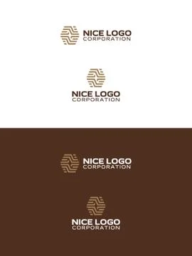 Abstract parquet logo Stock Illustration