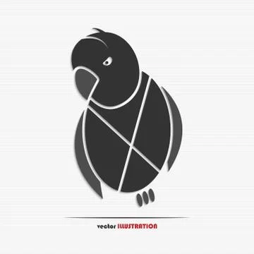 Abstract parrot web icon Stock Illustration