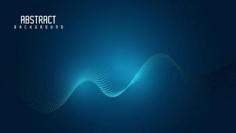 Abstract Partical Wave Background Wallpaper Design Stock Illustration