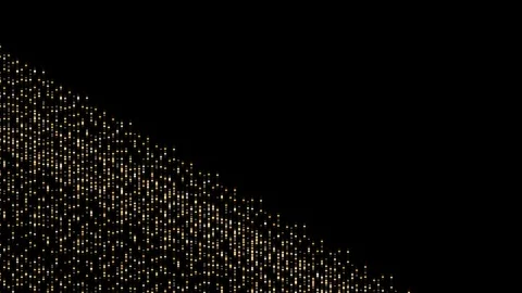 Abstract particle 3D virtual isometric square lighting moving, Technology Stock Footage 108647847