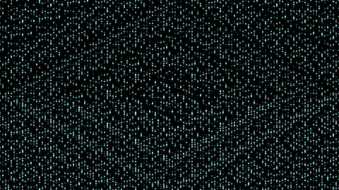 Abstract particle 3D virtual isometric square lighting moving, Technology Stock Footage 108652244