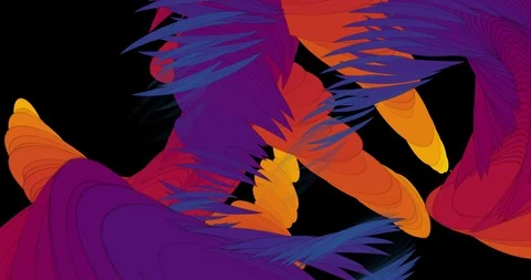 Abstract Particle Animation of psychedelic Pattern Stock Footage 103554807